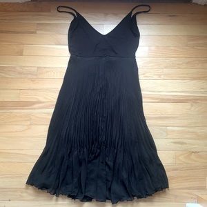 SEE YOU MONDAY NWT GORGEOUS PLEATED LINED BLACK DRESS. THE PERFECT LBD